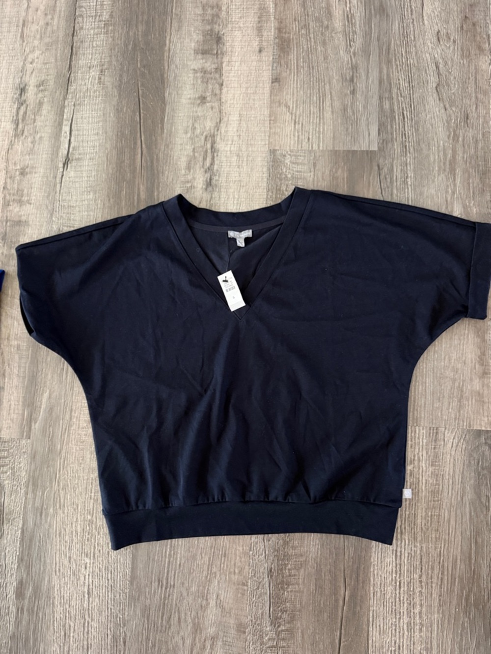 Talbots Dark blue V-Neck Short Sleeve Pullover small NWT